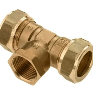 Bonfix T-stuk 22x3/4x22mm Knel Messing 82647