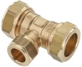 Bonfix T-stuk 28x22x28mm Knel Messing 82514
