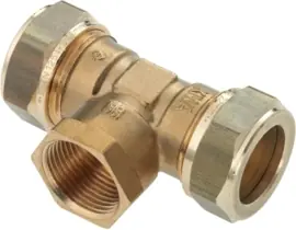 Bonfix T-stuk 28x1/2x28mm Knel Messing 82642