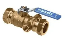 Bonfix Kogelstopkraan 28x28mm met Aftap 97120