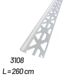 RS PVC 3108-260 Stucstopprofiel PVC 8 mm.
