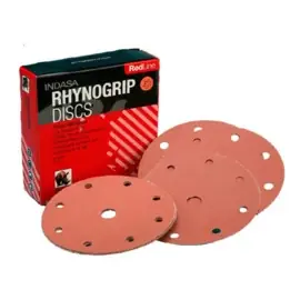 Indasa P100  Ø125 Schijf Rhynogrip Red Line 8H + 1CH (50x)