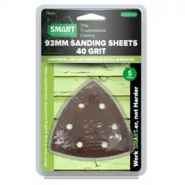SMART HS04005 Trade 93mm 40 Grit Sanding Sheets - 5pk