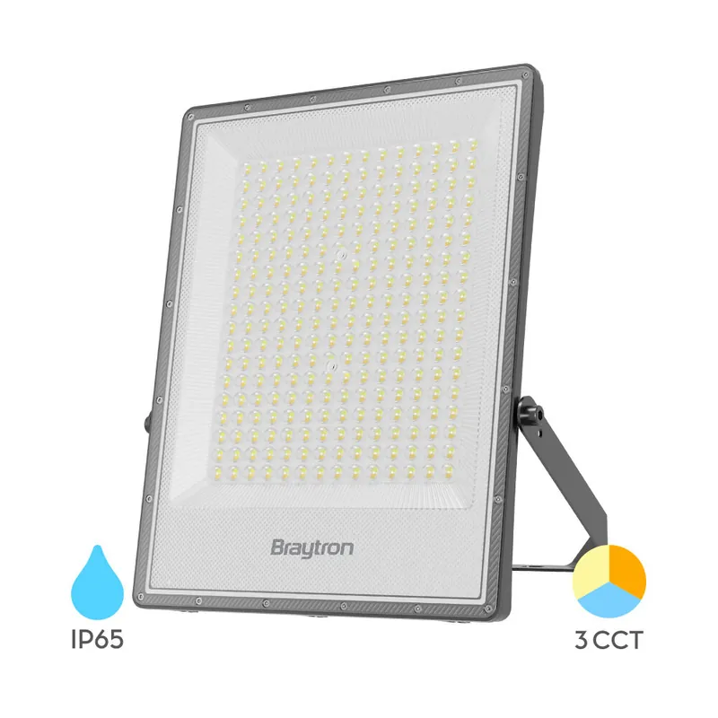 Braytron FLOOD PF 300W Grijs 3CCT IP65 LED Bouwlamp