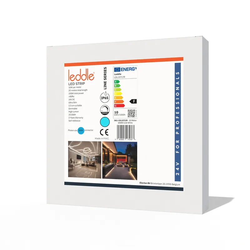 Leddle LED Strip 24V 10W/m, Dimbaar 6400K-LDL