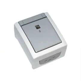 Viko Wisselschakelaar + controlelamp Pacific Grijs Opbouw SWD 90591063