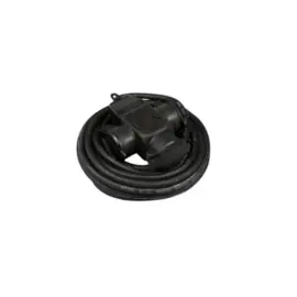 Verlengblok 3V Neopreen ZWART 5 m + RA (3 x 1.5 mm²) 61139