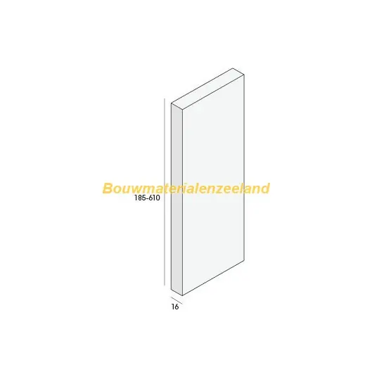 Unipanel bouwpaneel 385x16mm wit 580 cm. lang