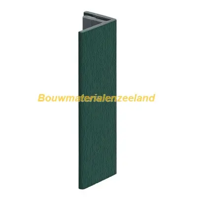 Eindprofiel 17mm Keralit mosgroen classic nerf 400 cm. lang