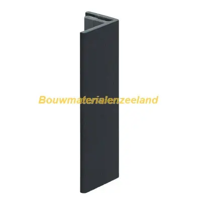 Eindprofiel 17mm Keralit zwartgrijs classic nerf 400 cm. lang