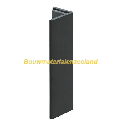 Eindprofiel 17mm Keralit nightblack pure mat 400 cm. lang