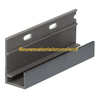 Omrandingprofiel met ontwatering Keralit basaltgrijs classic nerf 400 cm. lang