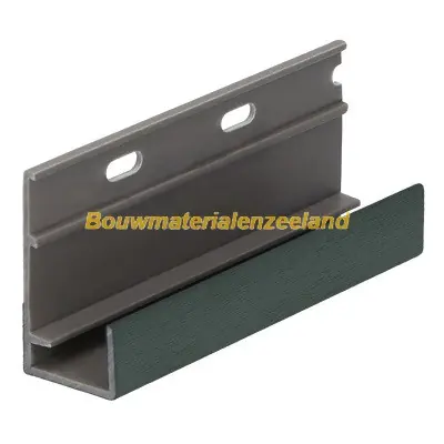 Omrandingprofiel met ontwatering Keralit donkergroen classic nerf 400 cm. lang