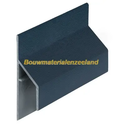 Trim/kraal aansluitprofiel 17mm Keralit staalblauw classic nerf 600 cm. lang