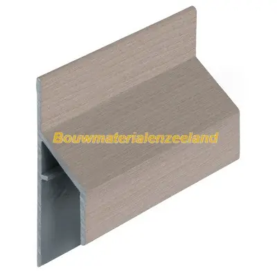 Trim/kraal aansluitprofiel 17mm Keralit vergrijsd ceder classic nerf 600 cm. lang