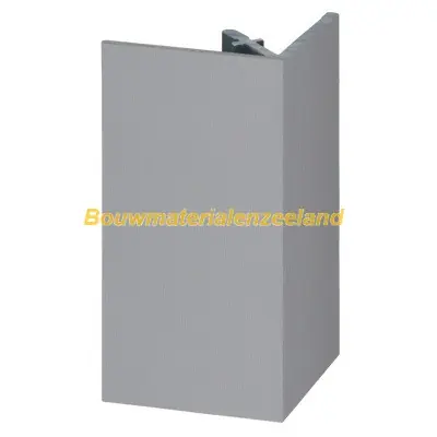 Uitwendig rechthoekprofiel Keralit 46x46mm grijs classic nerf 400 cm. lang