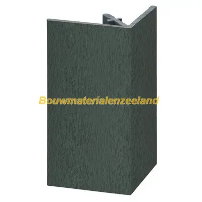 Uitwendig rechthoekprofiel Keralit 46x46mm donkergroen classic nerf 400 cm. lang