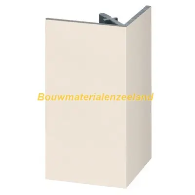 Uitwendig rechthoekprofiel Keralit 46x46mm sandcream pure mat 400 cm. lang