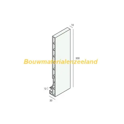 Keralit dakrandpaneel 200mm wijnrood classic nerf 600 cm. lang