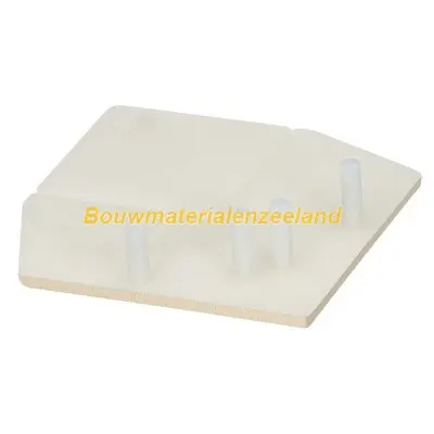 Eindkap uitwendig rechthoekverbindingprofiel Keralit licht ivoor classic nerf