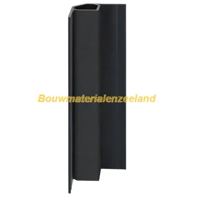 Keralit inwendig hoekprofiel zwart classic nerf 400 cm. lang