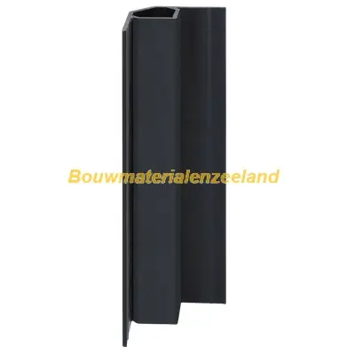 Keralit inwendig hoekprofiel zwartgrijs classic nerf 400 cm. lang