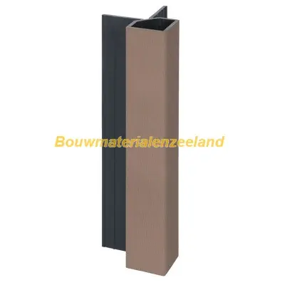 Keralit uitwendig hoekprofiel 32x32mm bruingrijs classic nerf 400 cm. lang