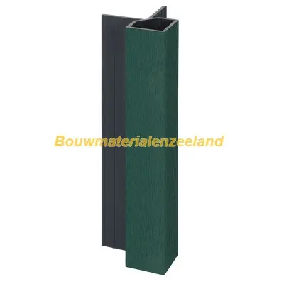 Keralit uitwendig hoekprofiel 32x32mm mosgroen classic nerf 400 cm. lang