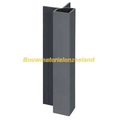 Keralit uitwendig hoekprofiel 32x32mm basaltgrijs classic nerf 400 cm. lang