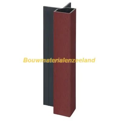 Keralit uitwendig hoekprofiel 32x32mm wijnrood classic nerf 400 cm. lang