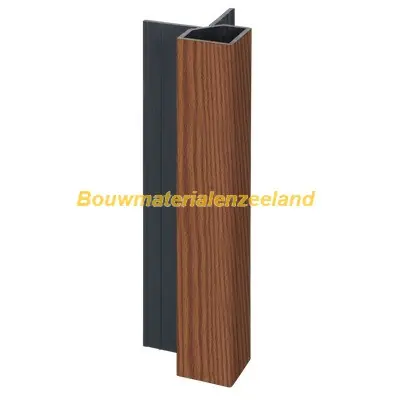Keralit uitwendig hoekprofiel 32x32mm bruin redceder classic nerf 400 cm. lang