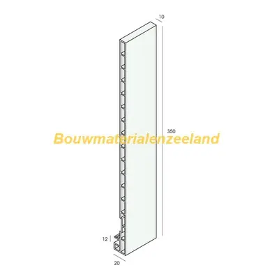 Keralit dakrandpaneel 350mm vergrijsd ceder classic nerf 600 cm. lang