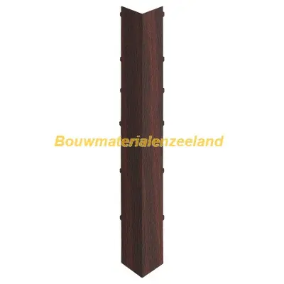 Uitwendig hoekstuk 350mm Keralit dakrand mahonie classic nerf