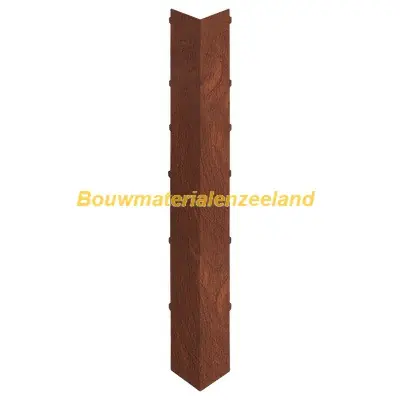 Uitwendig hoekstuk 350mm Keralit dakrand golden oak classic nerf