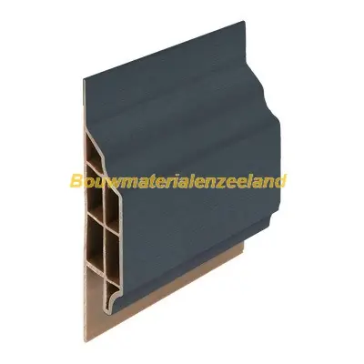 Trim/kraal sierlijst 10mm Keralit dakrand monumentblauw classic nerf 600 cm. lang