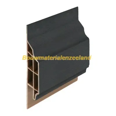 Trim/kraal sierlijst 10mm Keralit dakrand monumentgroen classic nerf 600 cm. lang