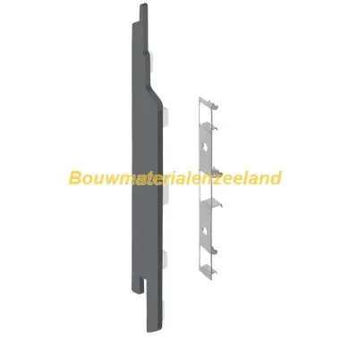 Eindkap+connector links voor 2814 (5st) basaltgrijs classic nerf