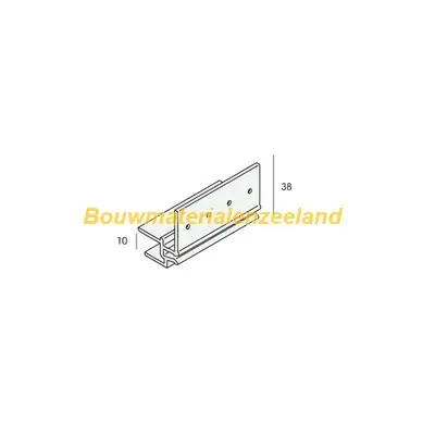 Keralit dakrandmontageprofiel 10mm monumentblauw classic nerf 600 cm. lang