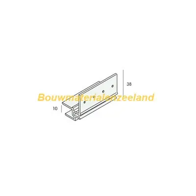 Keralit dakrandmontageprofiel 10mm creme classic nerf 600 cm. lang