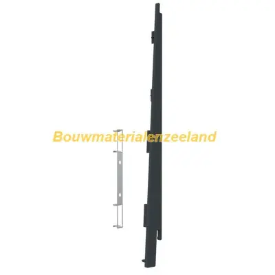 Eindkap+connector rechts voor 2817 (5st) zwartgrijs classic nerf