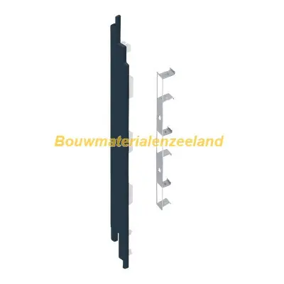 Eindkap+connector links voor 2819 (5st) staalblauw classic nerf