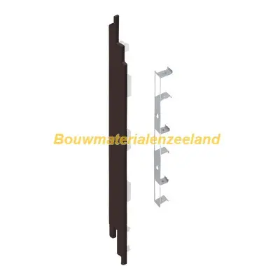 Eindkap+connector links voor 2819 (5st) donkerbruin classic nerf