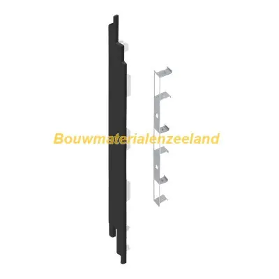Eindkap+connector links voor 2819 (5st) nightblack pure mat