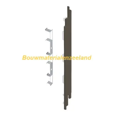 Eindkap+connector rechts voor 2819 (5st) kwartsgrijs classic nerf