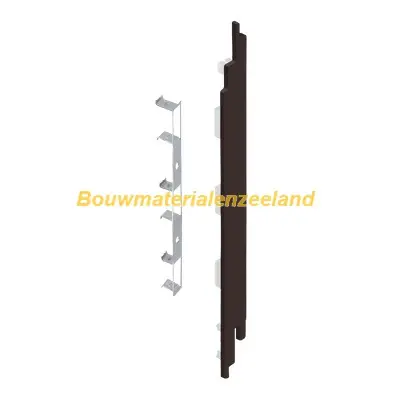 Eindkap+connector rechts voor 2819 (5st) donkerbruin classic nerf