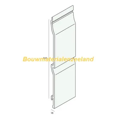 Novicell rabat 333mm grove nerf (dubbel) savanne creme 600 cm. lang