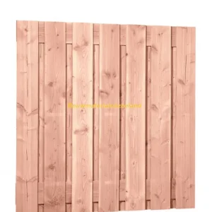 Douglas fijnbezaagd plankenscherm 15-planks 19 mm, 180 x 180 cm, onbehandeld.