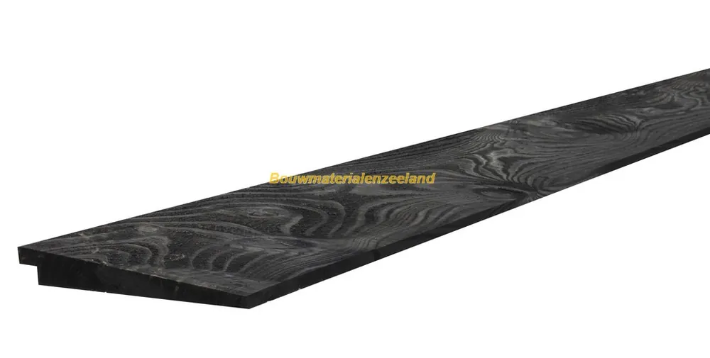 Douglas zweeds rabat 1,1-2,7x19,5x300 cm zwart gespoten