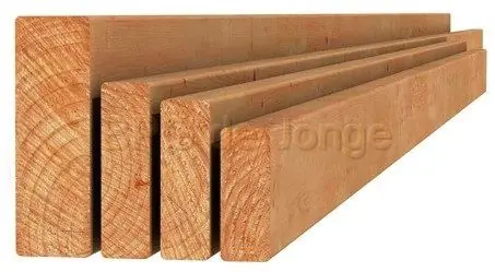 Douglas geschaafde gording 5,8 x 19 x 600 cm, onbehandeld.
