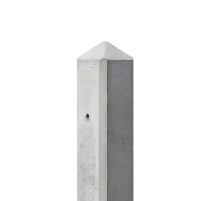 Betonpaal diamantkop 10x10x180 cm wit grijs